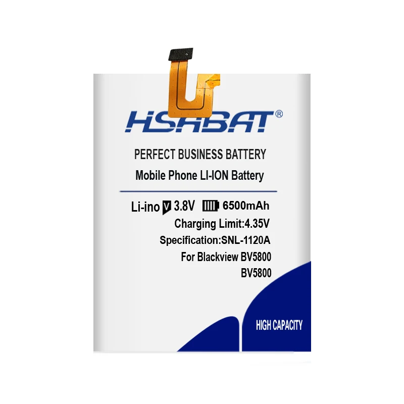 Аккумулятор HSABAT 6500mAh V685780P для Blackview BV5800 Pro для Blackview BV5800