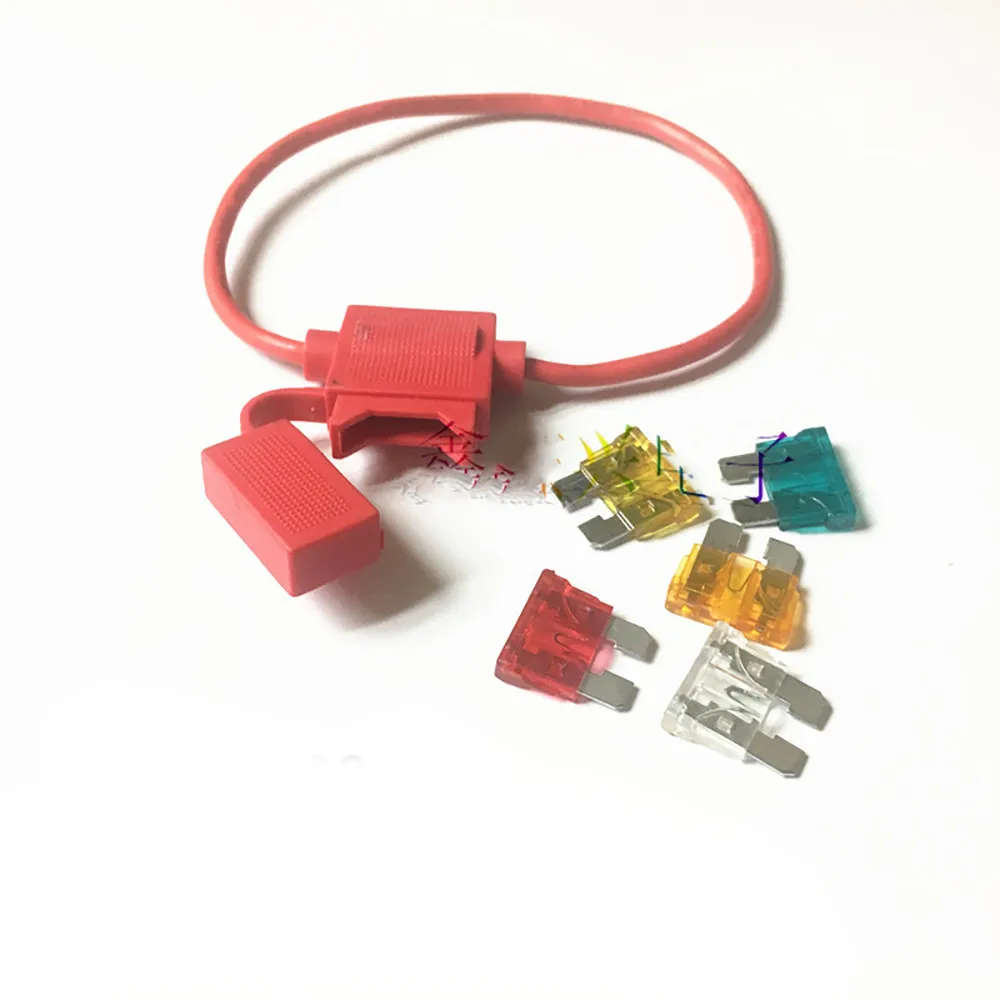 

50Pcs 10 12 14 AWG Medium Car Fuse Holder Water-resistant Waterproof fuse holder Automotive with medium blade car fuse