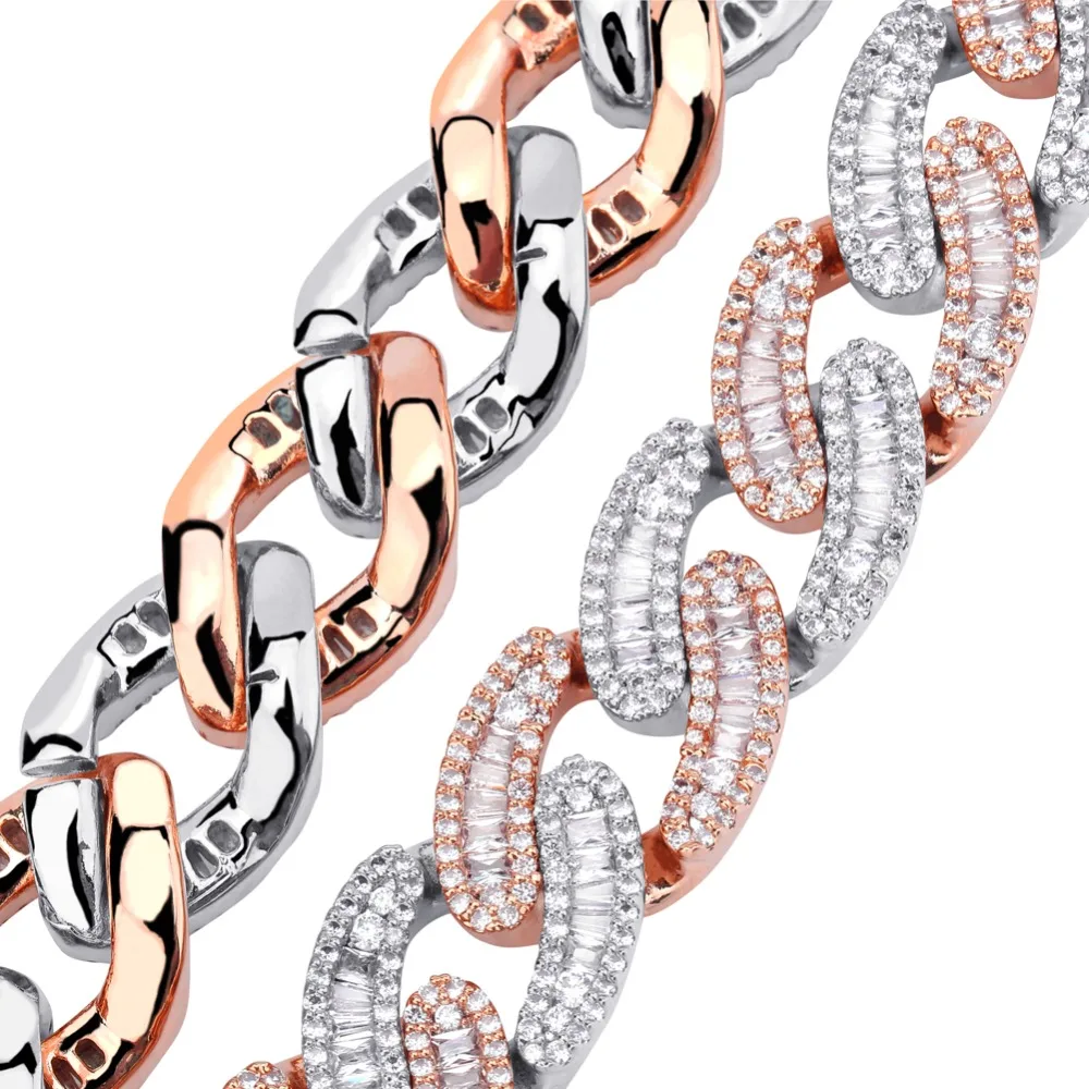 link pulseira charme ouro prata iced para