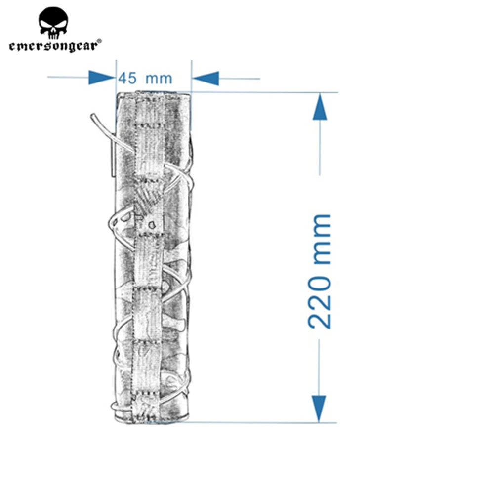 Emerson Шестерни 22 см подавитель глушитель Mirage крышка Щит Рукава выхлопной трубы