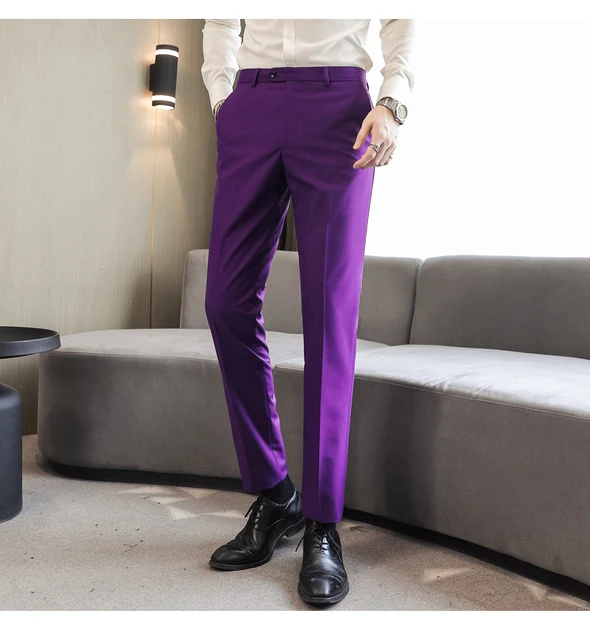 Buy Purple Trousers & Pants for Men by hangup Online | Ajio.com
