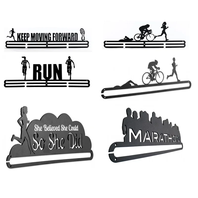 Hot Selling Iron Art Medal Hanging Racks Games Medal Hook Running Dancing Medal Rack Graphic Customization