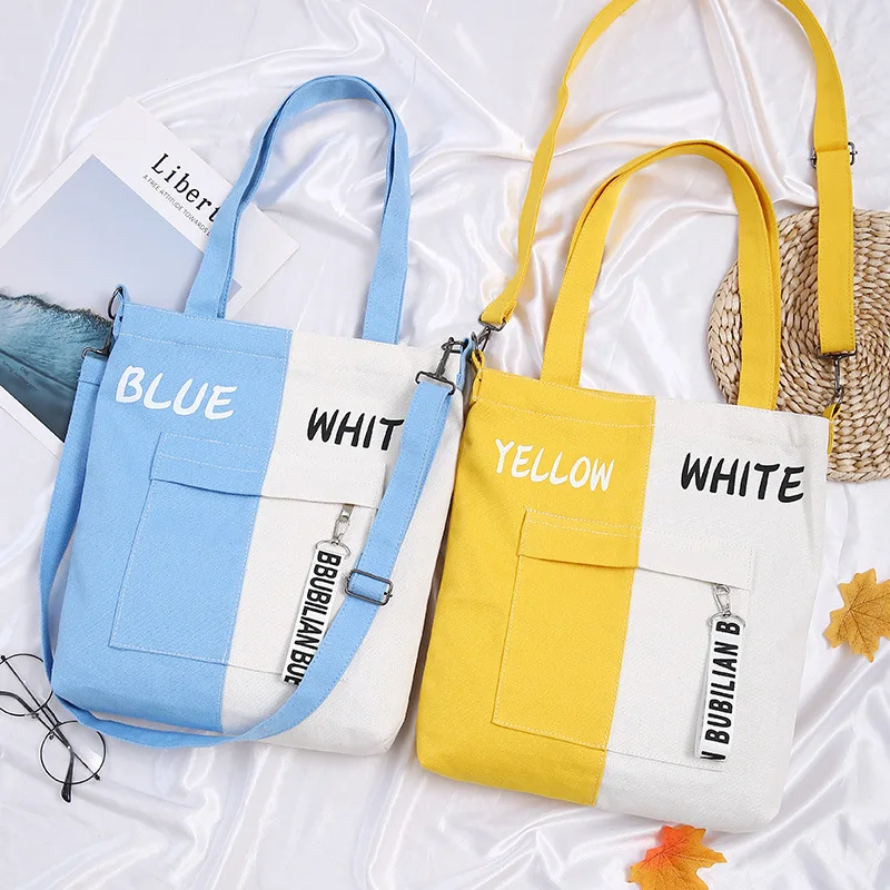 

New Women Canvas Handbags Large Capacity Female Shoulder Crossbody Tote Bag Outdoor Portable Shopper Storage Bags Dropshipping