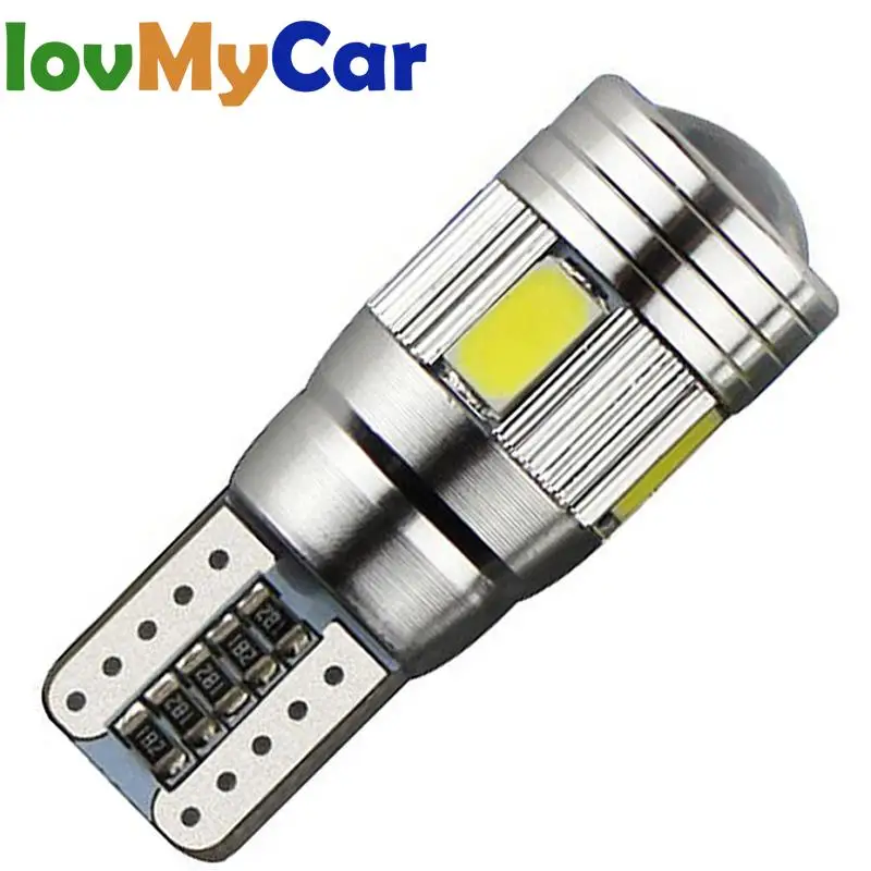 

1X T10 W5W White Blue Car LED CANBUS Error Free 6SMD 194 501 Reverse Lamp License Plate Trunk Lamp Marker Parking Brake Lights