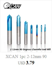 XCAN 1 шт. 6 мм хвостовик R0.25/R0.5/R0.75/R1.0/R1.5/R2.0 коническая сферическая Концевая фреза фрезерный станок с ЧПУ Гравировальный Бит концевой фреза