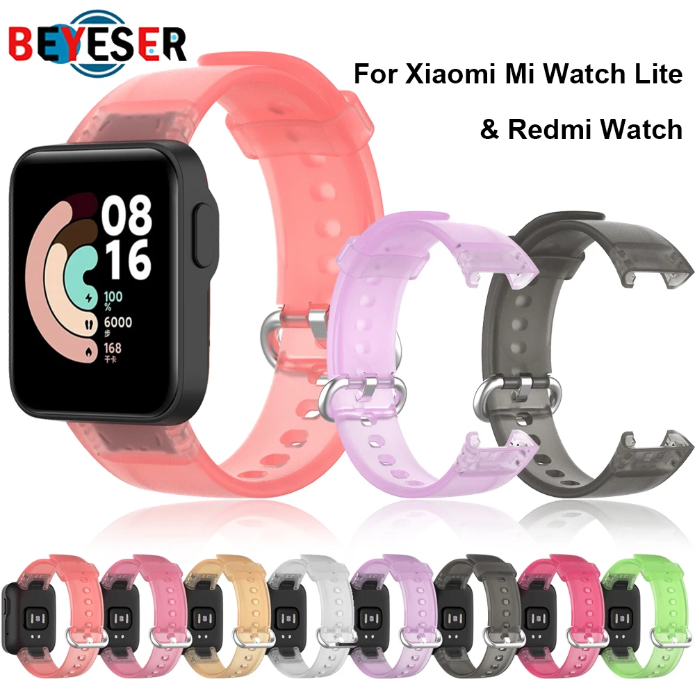 

Strap For Xiaomi Mi Watch Lite Wristband Replacement Transparent Colorful Silicone Strap For Redmi Watch mi Watch Lite Strap