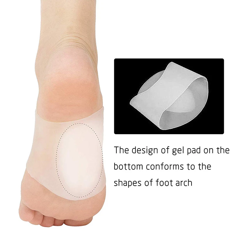 1 Pair Silicone Flat Feet Insole Foot Arch Support Pad Arch Corrector Plantar Fasciitis Orthopedic Insoles TSLM1