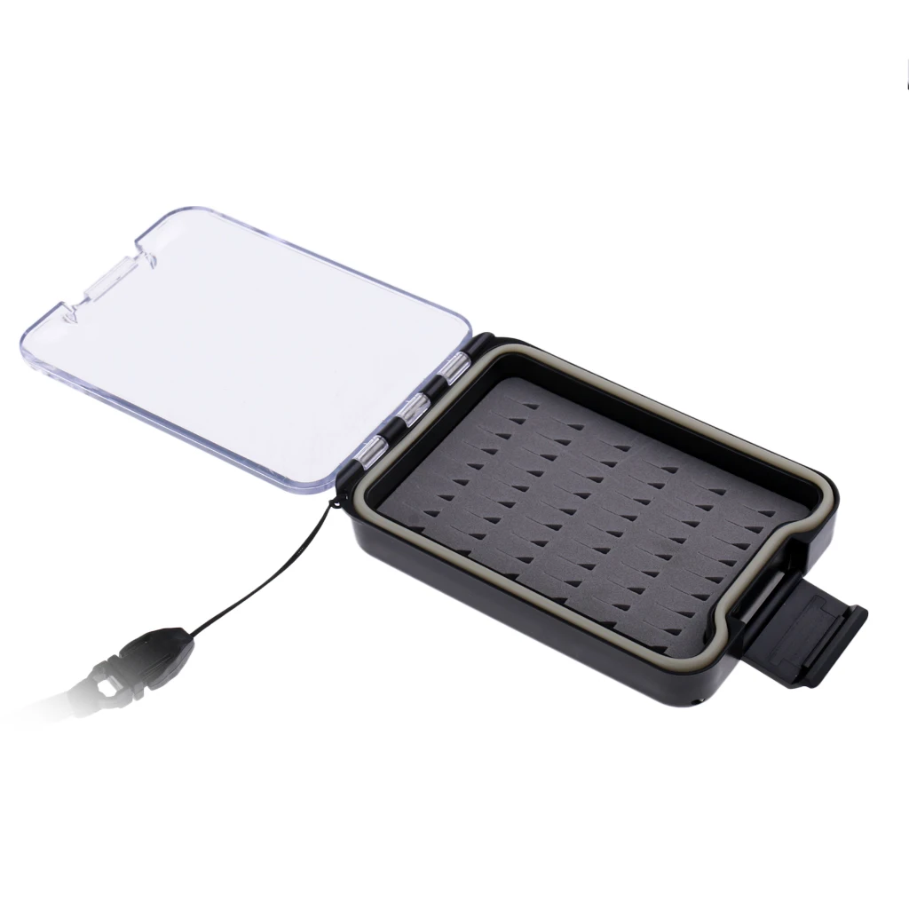 Pocket Easy Grip Foam Fly Fishing Box Flies Hook Storage Box with Lanyard