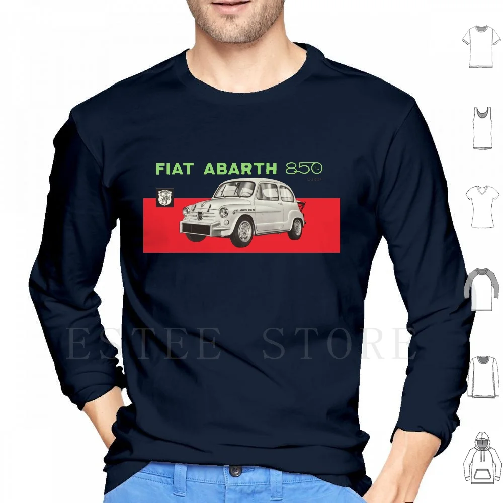 Felpe Con Cappuccio Abarth 850 Tc Corsa Abarth Fiat 500 595 695 850 Seat 600 124 Point Alfa Romeo Lancia Racing Rally Tuning