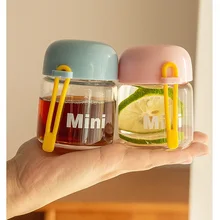 Креативная Милая Мини 150 мл портативная стеклянная кружка для воды с веревкой боросиликатное стекло бутылка для воды свет маленькая чашка для воды