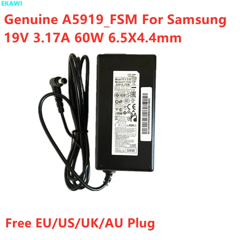 Оригинальное зарядное устройство для телевизора a5919 _ FSM 19 в 3 17 А 60 Вт 6 5x4 4 мм