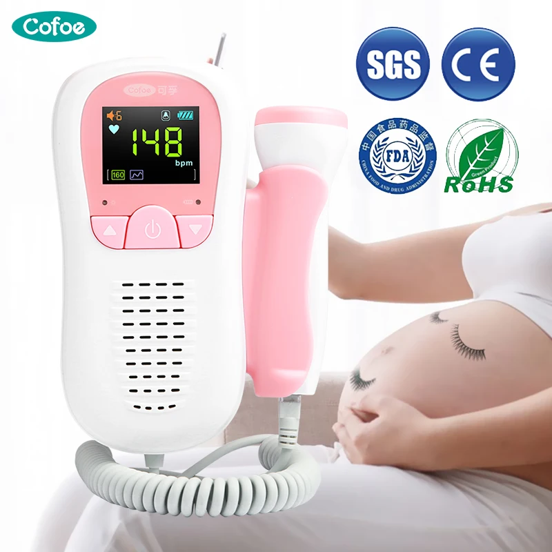 

Cofoe Fetal doppler Household doppler monitor 2.0Mhz Fetal Heart rate Monitor for Pregnant woman Health Care