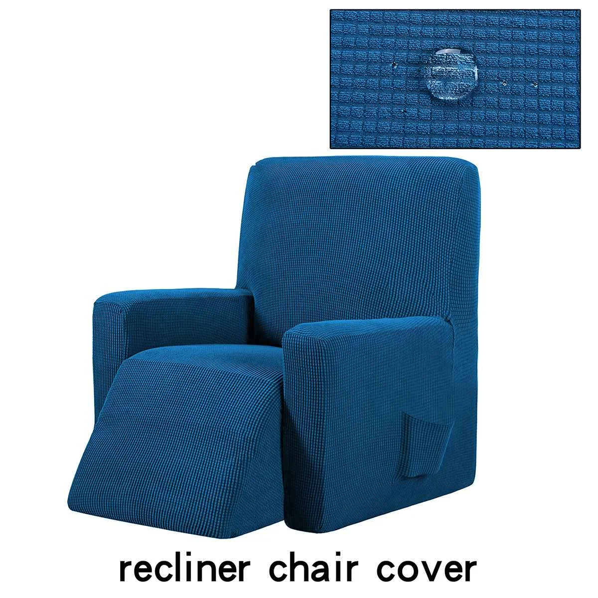 Recliner Couch Cover All-inclusive Sofa Cover Elasticity Stretch Anti-slip Furniture Slipcovers Chair Protector Single Seat Sofa - Цвет: Dark green