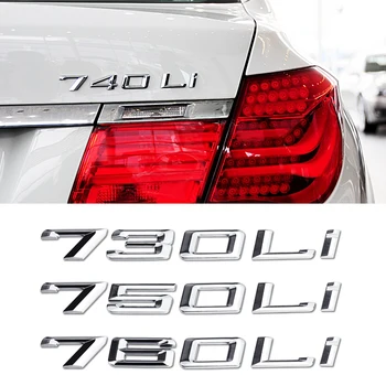 

ABS Car Trunk Sticker Engine Displacement Emblem Decoration Accessories For BMW 730i 735i 745i 740i 750i 730LI 740LI 750LI 760LI