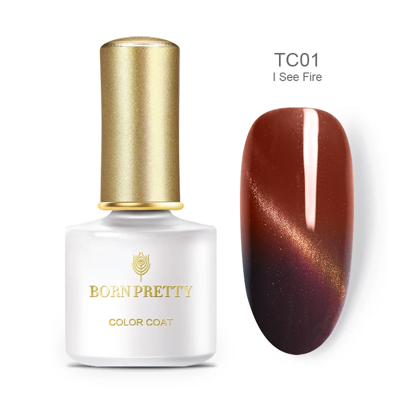 TC01 BORN PRETTY эффект кошачьих глаз Гель-лак для ногтей замочить от полупостоянного УФ светодиодный 5D Магнитный Гель-лак 6 мл 50 цветов DIY маникюр - Цвет: TC01
