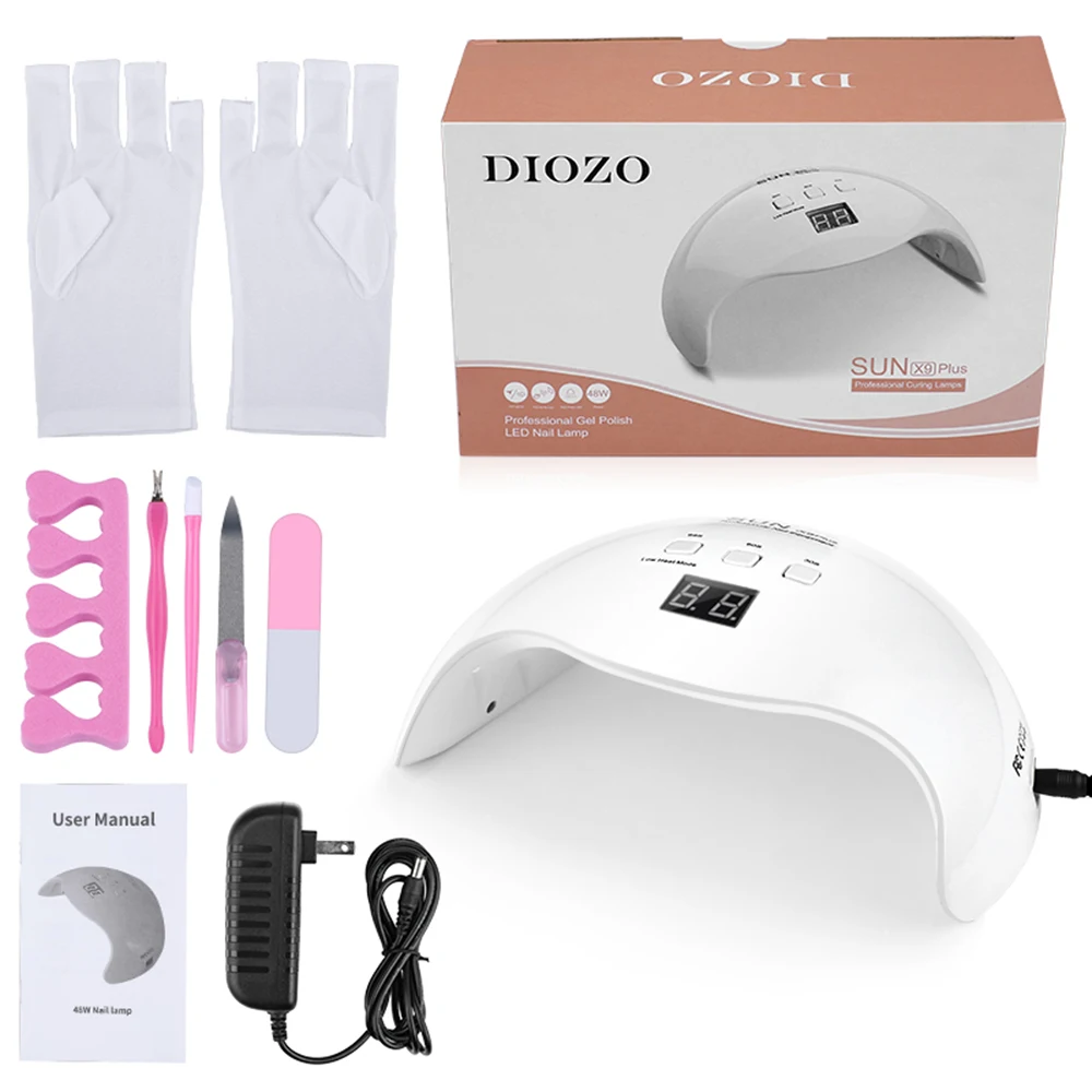 DIOZO SUN X9plus 48 Вт светодиодный Сушилка для ногтей лампа маникюра с таймером 30s 60s 99s