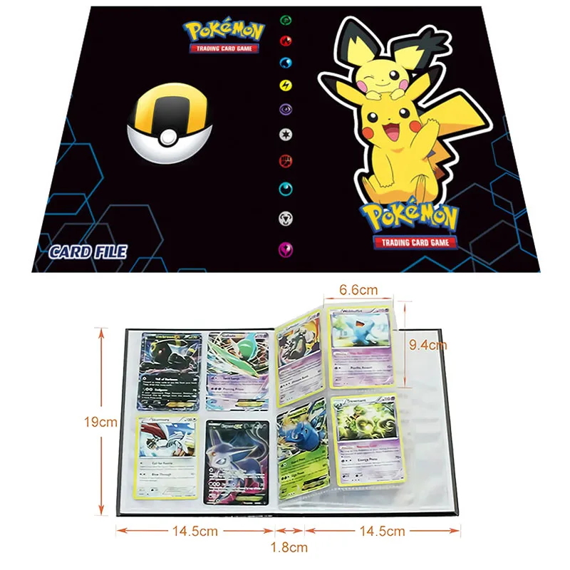 Álbum de cartas de Pokémon Pikachu 240, carpeta de carpetas de mapa de  coleccionistas Vmax, soporte de lista cargado, 4 bolsillos - AliExpress