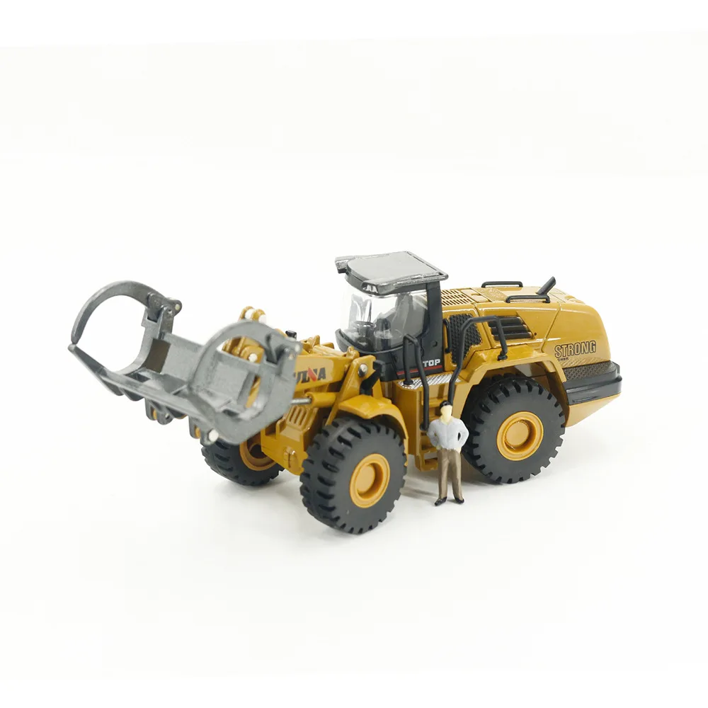 Multi-style Huina children's toy car, mixer truck, dump truck, loader, road roller, engineering vehicle set, excavator model toy images - 6