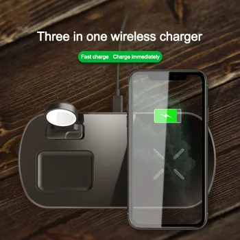 

3 in 1 Wireless Charger For iPhone 11 XS XR X 8 Plus Samsung S10 Charging Dock for Apple Watch 5 4 3 2 1Fast Charger For Airpods