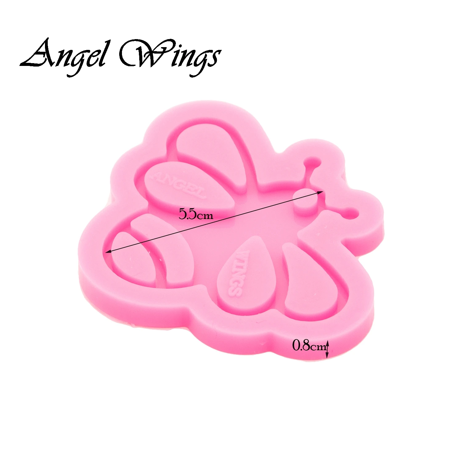 Angel Wings Super Glossy Bee Honeycomb Shape Keychain Silicone Mold Resin Craft Silicone Mould DIY Necklace Pendant Jewellery Making Mold