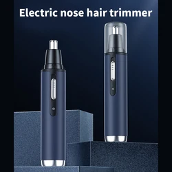Electric 3 in 1 USB Rechargeable Nose Hair Trimmer Nose Hair Scissors Nose Ear Sideburns Hair Shaving Kit Men Face Care