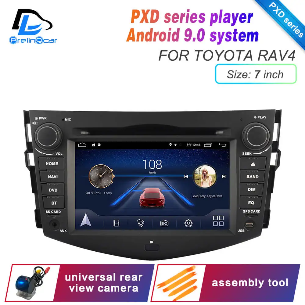 Android 9,0 DSP сабвуфер 4G Lte мультимедийный dvd-плеер для TOYOTA RAV4 2013 года подголовник монитор Радио Стерео навигационная система - Цвет: PXD 7inch  RAV4