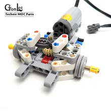 Kit de sistema de direção de suspensão dianteira de alta tecnologia com funções de energia elétrica servo motores moc bloco de construção tijolo diy brinquedo