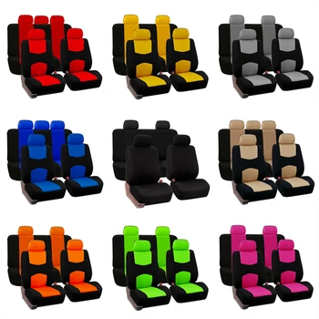 

Automobiles Seat Covers Full Car Seat Cover Set Universal Fit Interior Accessories Protector Multi Color Car-Styling Most Cars