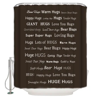 

Shower Curtain Waterproof Polyester Fabric Shower Curtain Valentine'S Day Hug