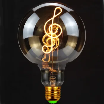 

TIANFAN Led Bulbs Vintage Light Bulb Alphabet Music Note Table Lamp Bulb 4W Dimmable 110V 220V Decorative Light Bulb