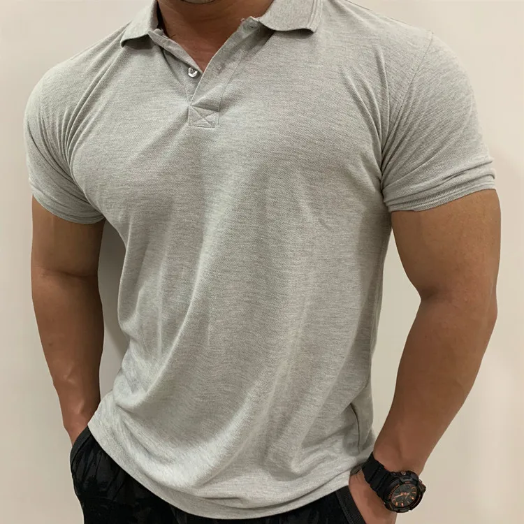 Мужская рубашка поло брендовая одежда летняя рубашка с коротким рукавом Мужская Черная хлопковая рубашка мужская плюс размер рубашки поло
