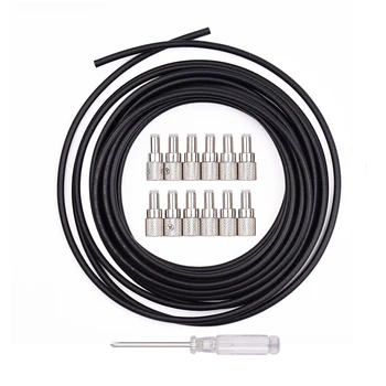 

Compact Solderless DC Cable Kit DIY Guitar Pedal Board Cables Custom Length 12 Solderless Plugs 5 Meter Cable Mini Screwdriver