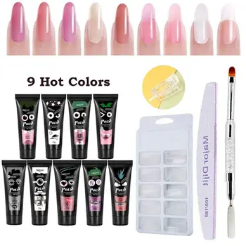

13Pcs/16Pcs Professional Poly Gel Nail Art Kit Nail Builder UV Gel Extension Nail With Nail Brush Model Nail Tips Nail File
