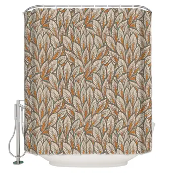 

Shower Curtains for Bathroom European Retro Pattern Waterproof Fabric Bathroom DecorBathtub Curtains with Free Hooks