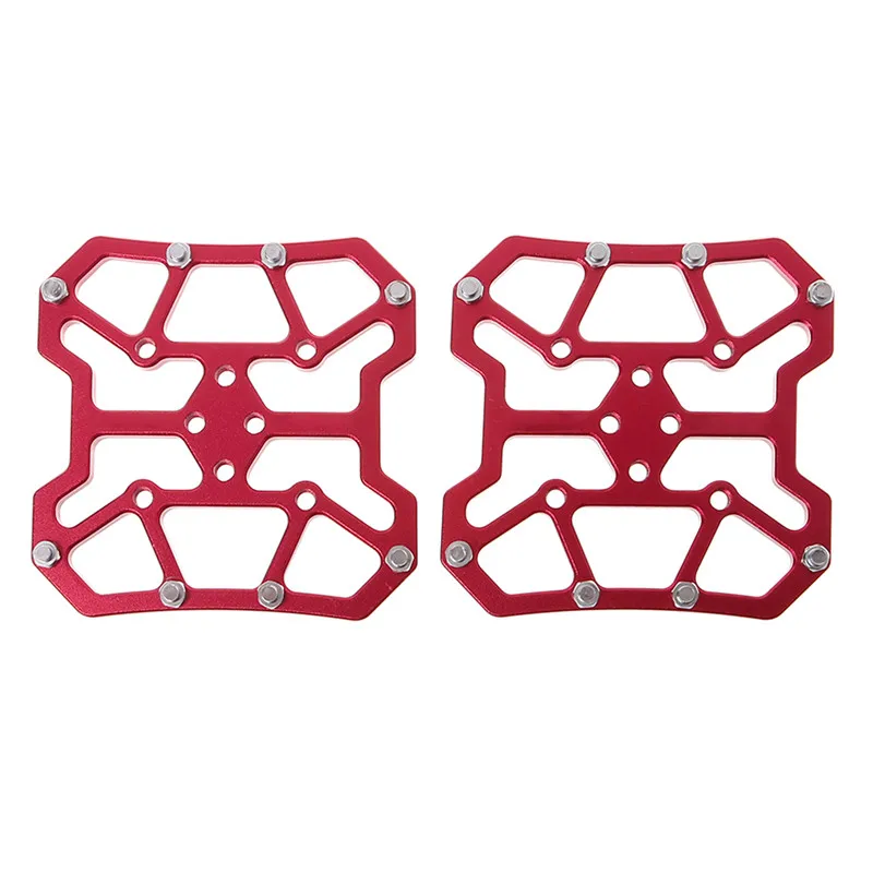 QILEJVS 2pcs Bicycle Pedal Aluminum Alloy Flat Platform Adapter Conversion Universal Compatible MTB Road Bike Parts Accessories