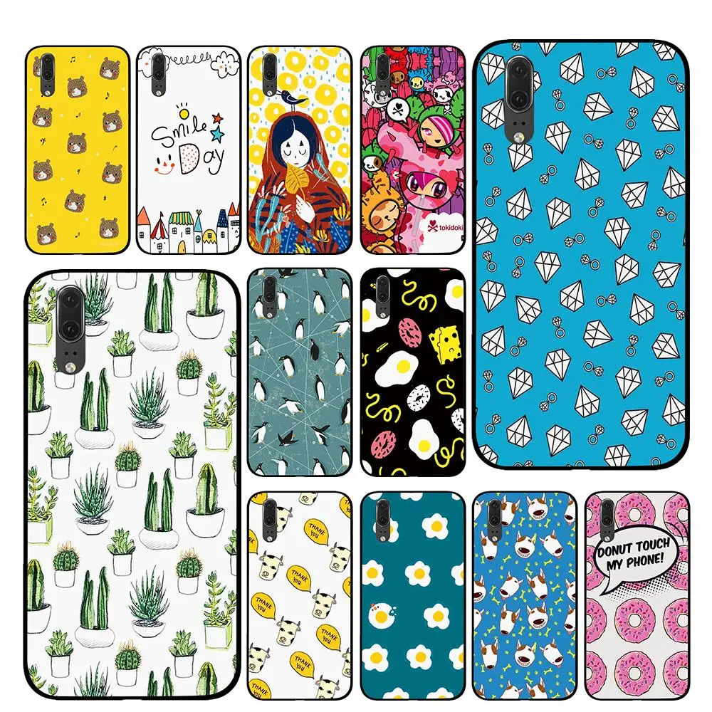 Симпатичные kawaii корова для huawei P30 P20 mate 10 20 Pro Lite Nova 3 4 3i чехлы телефонов | Мобильные