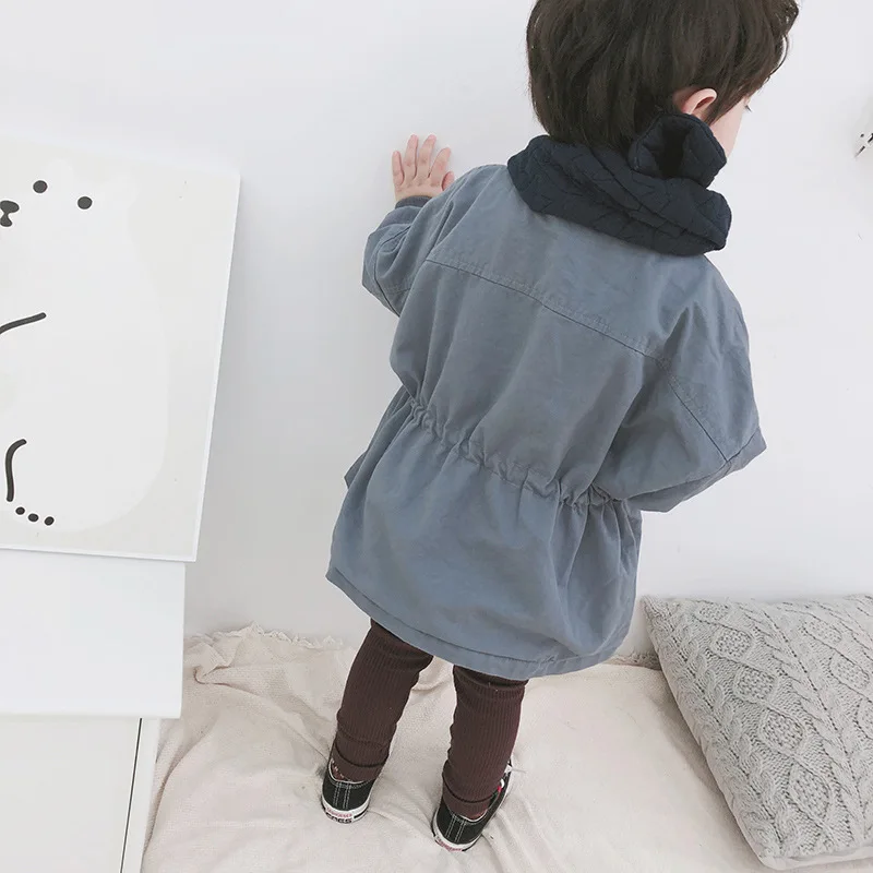 Children's Autumn Winter Korean Boys and Girls with Fleece Overcoat Thickened Jacket Coat kids jacket