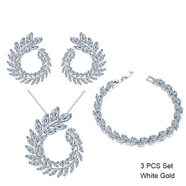 3 Pcs White Gold