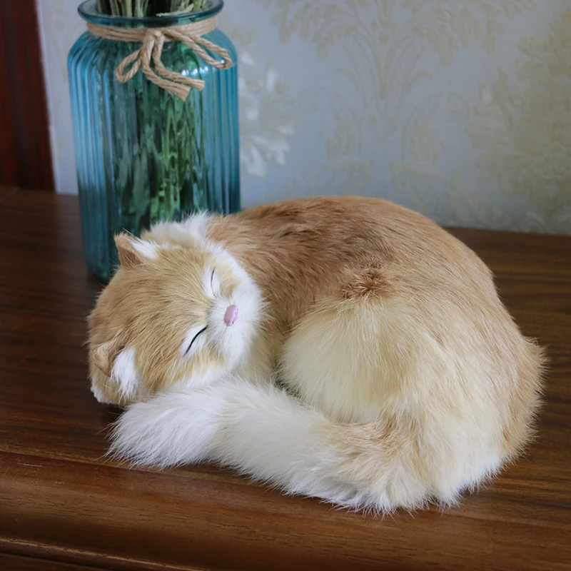 Simulation Cat Animal Doll Children's Toy Fake Cat Persian Cat Plush Toy Novelty Decoration Birthday Gift