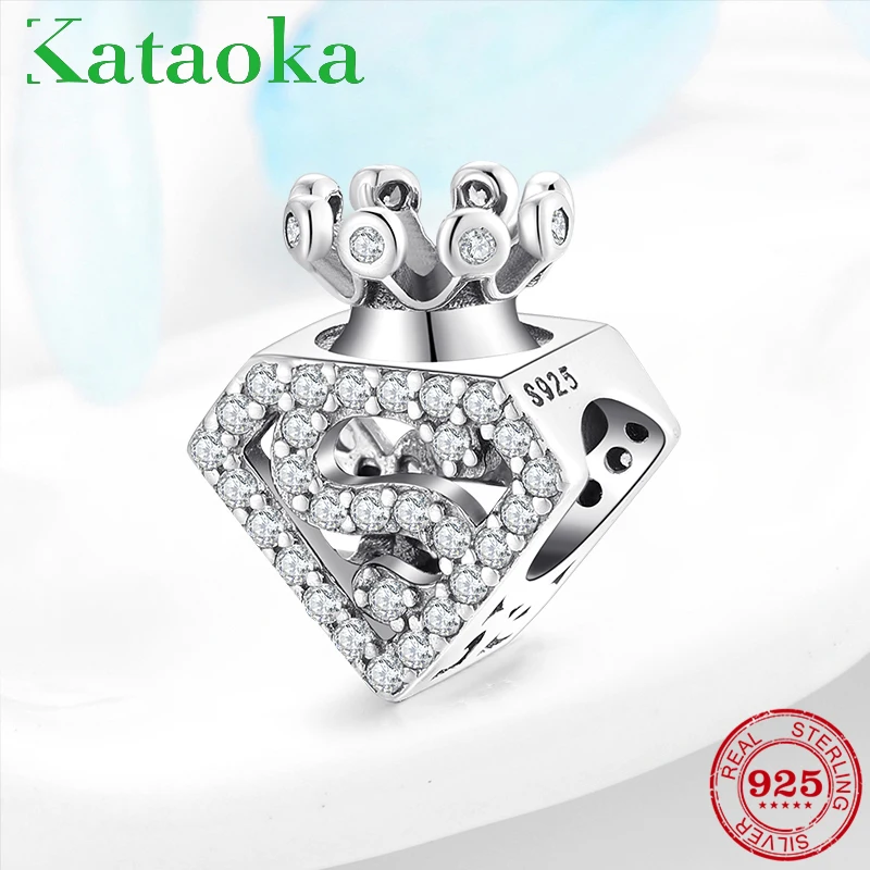 

Authentic 925 Sterling Silver Perfume bottle with Crown cover Beads for Jewelry Making Fit Pandora Bracelets charms
