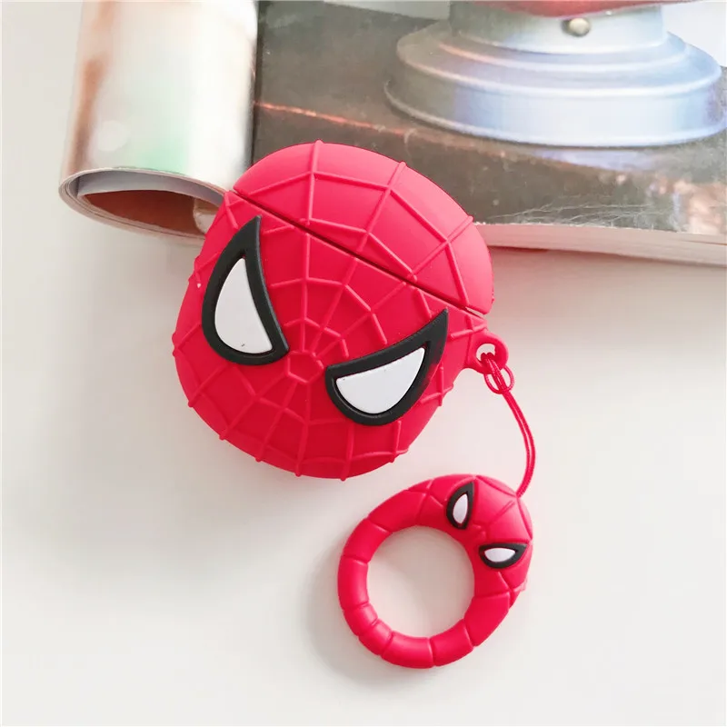 Мультфильм Силиконовые Marvel Bluetooth наушники чехол для зарядное устройство для AirPods Box Funda милый защитный чехол для Apple AirPods ультратонкий