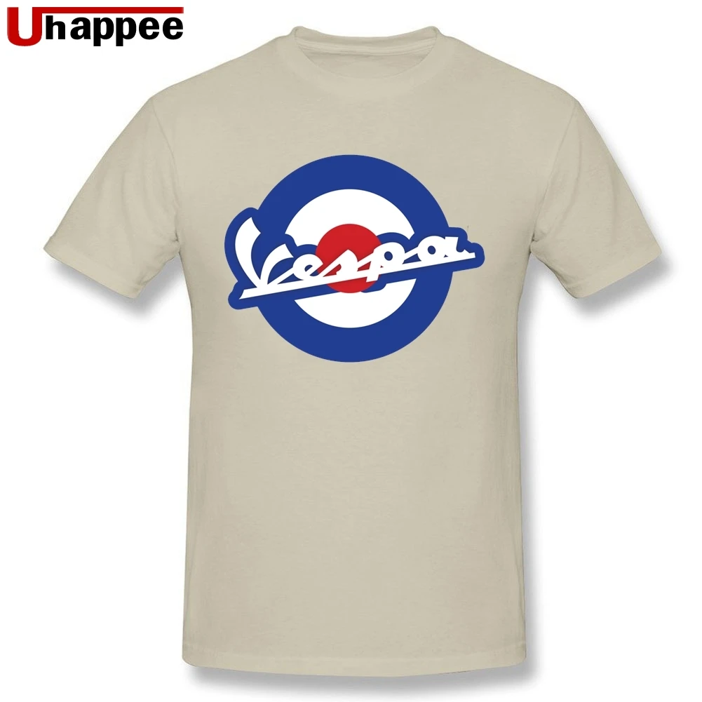 Большие размеры Vespa мужские футболки классные с короткими рукавами хлопок сексуальные мужские рубашки распродажа цена официальная одежда - Цвет: Natural