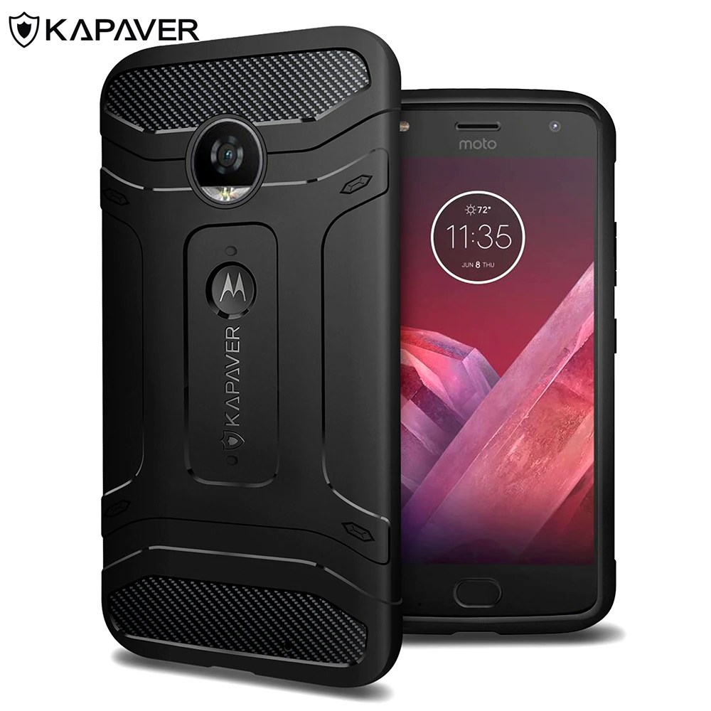 Роскошный Официальный чехол KAPAVER для Moto Z2 Play жесткий прочный твердый