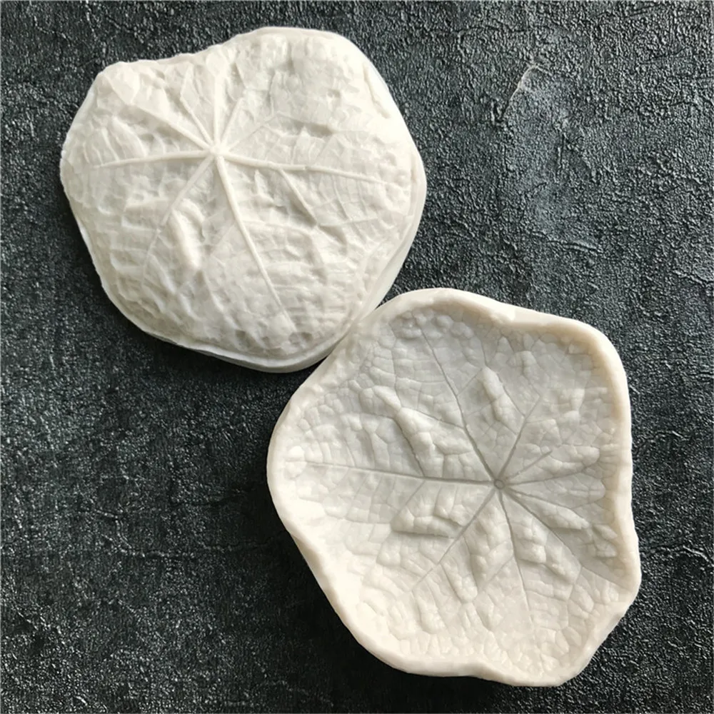 

Soap Epoxxy Resin Molds Designer DIY Simulates Flower Lotus Leaf Vein Pattern Silicone Moldes 3D Polymer Fondant Cake Mold