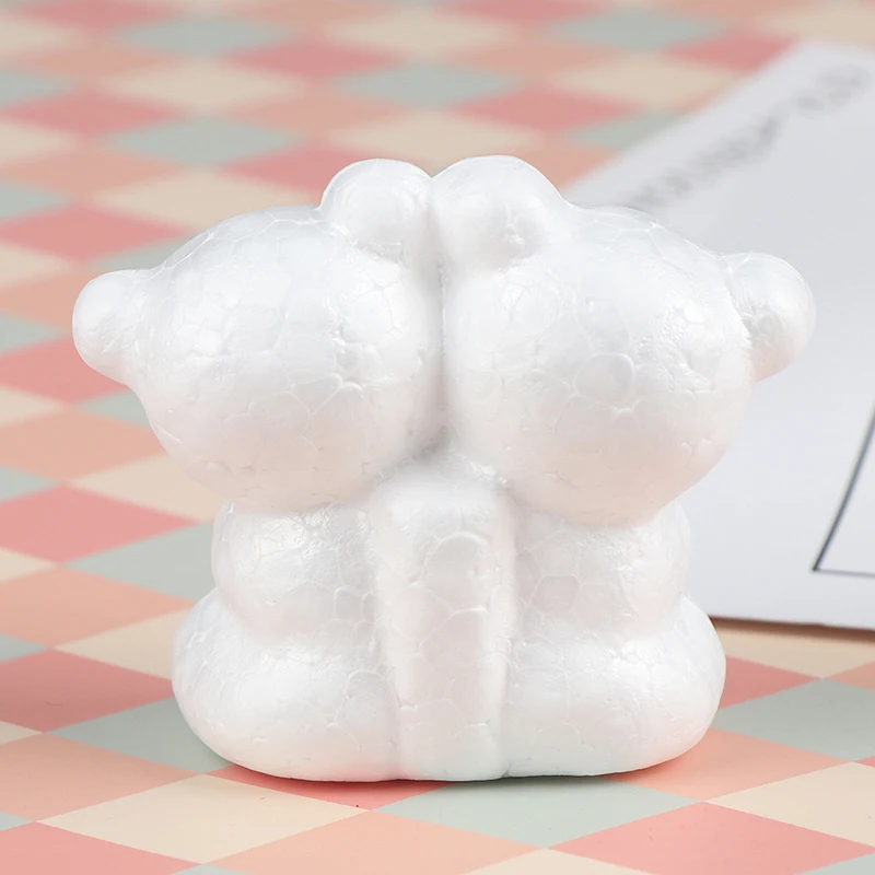 1pcs Modelling Polystyrene Foam bear White Craft Balls For DIY Christmas Party Decoration Supplies Gifts