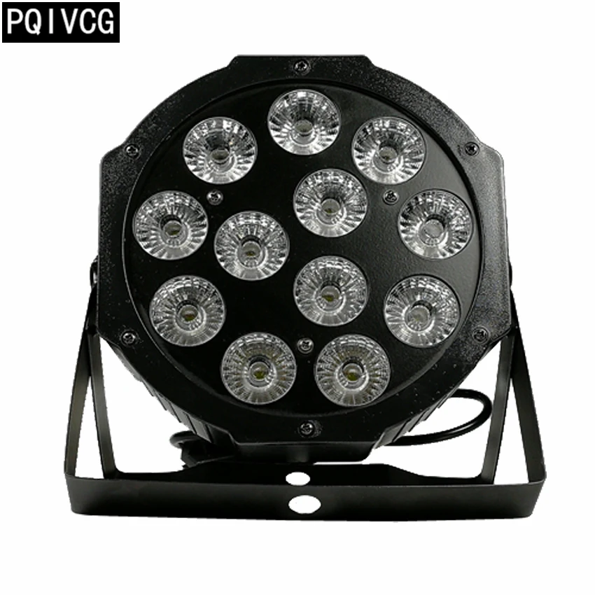 12x12w Led Par Светильник RGBW 4в1 дистанционный плоский DMX512 дискотечный