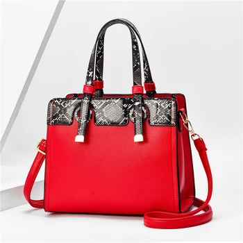 

2020 Serpentine Pattern Sac Main Femme PU Leather Luxury Handbags Female Shoulder Bag High Quality Crossbody Bags for Women