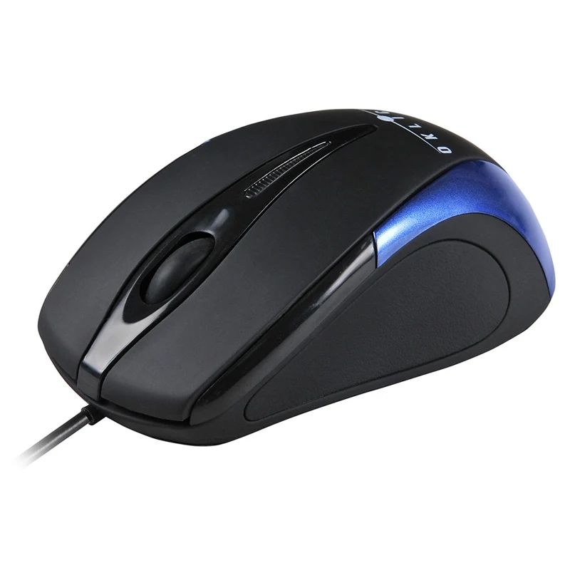997801 Мышь Oklick 235M черный/синий оптическая(800dpi) USB(2but