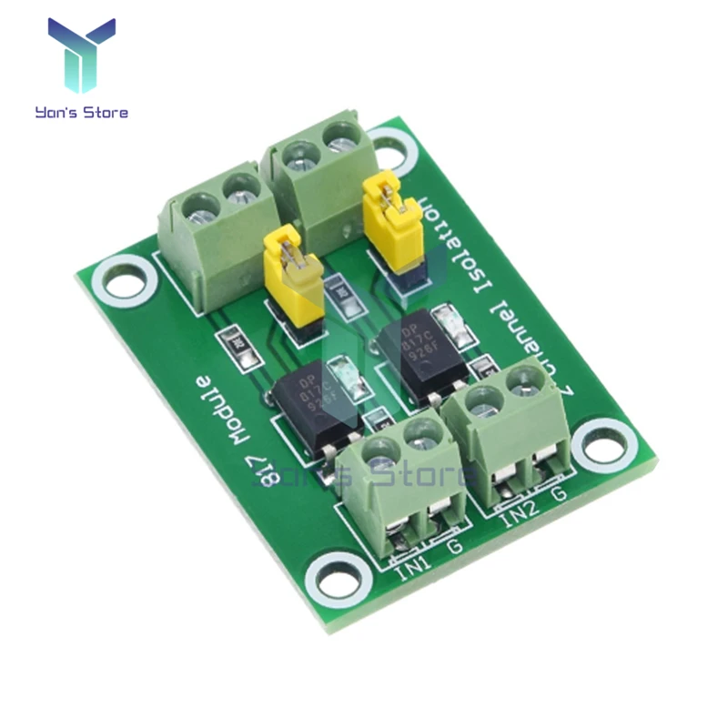 

diymore PC817 2 Channel Optocoupler Isolation Board Switch Converter Module DC 3.6 -30V Driver Photoelectric Isolated Module