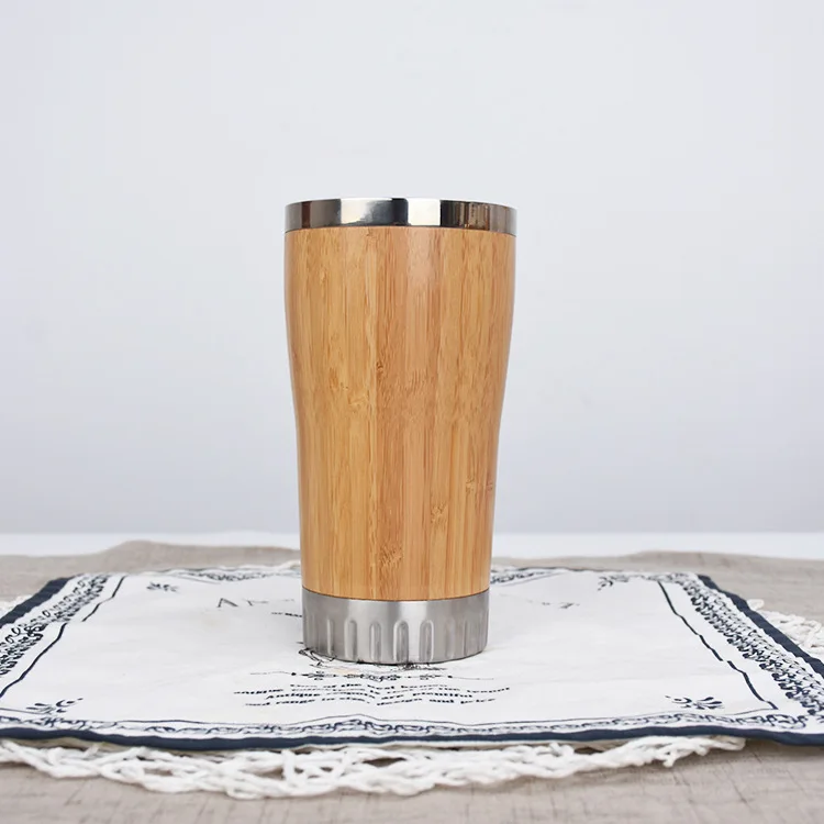 520 мл бамбуковая кофейная чашка из нержавеющей стали, кружка для путешествий с герметичной крышкой, изолированный кофе комплект чашек многоразовые